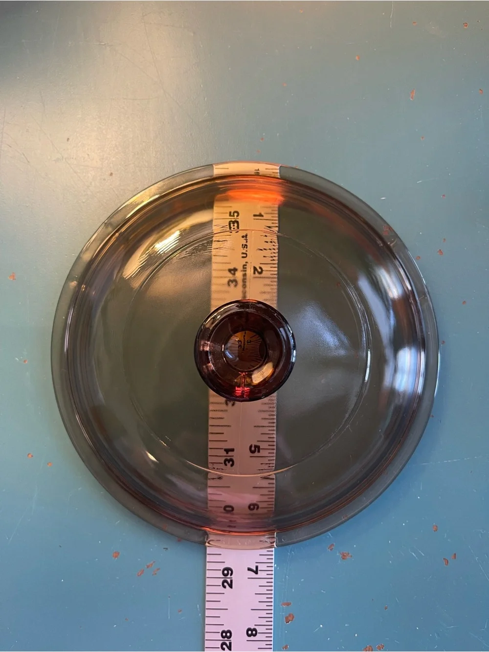Corning Visions Amber V-1-C Replacement Glass Lid – Small Chip on Inside Rim